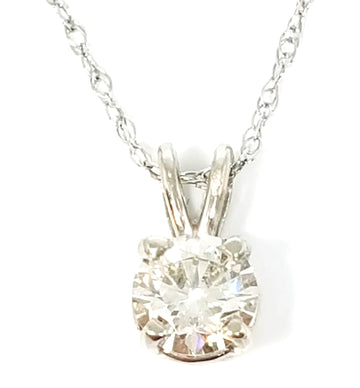 14K White Gold .30ct Diamond Pendant DPD-26738